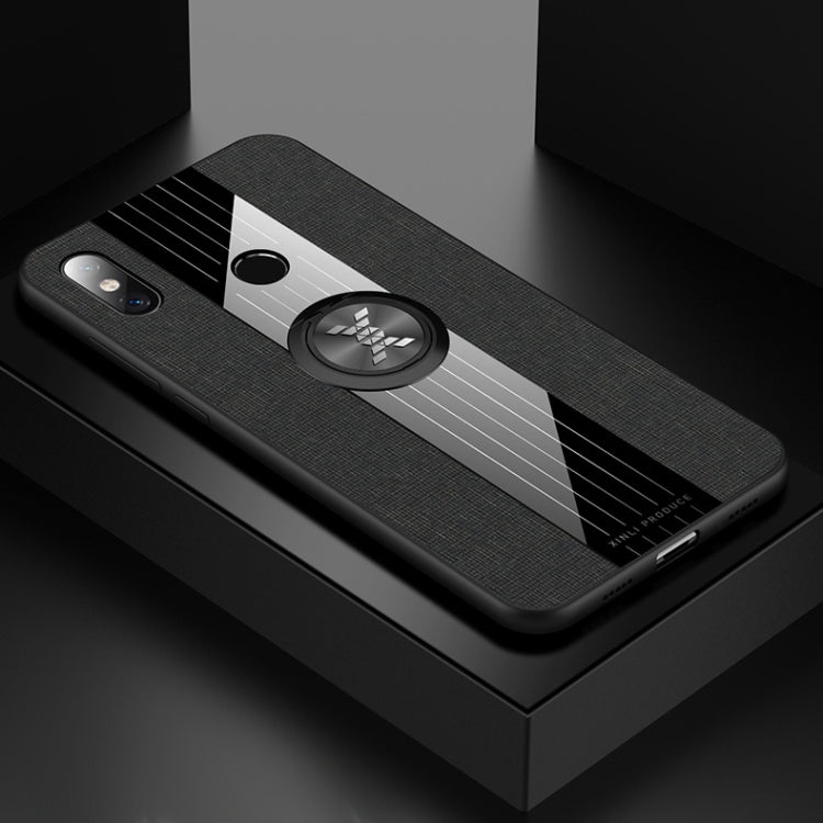 For Xiaomi Mi 6X / A2 XINLI Stitching Cloth Texture Shockproof TPU Protective Case with Ring Holder