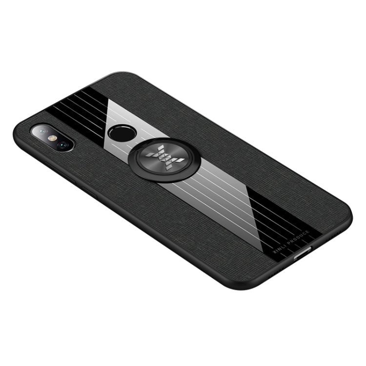 For Xiaomi Mi 6X / A2 XINLI Stitching Cloth Texture Shockproof TPU Protective Case with Ring Holder
