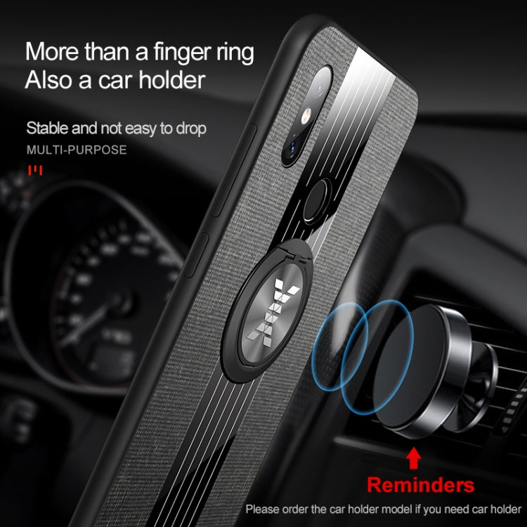 For Xiaomi Mi 6X / A2 XINLI Stitching Cloth Texture Shockproof TPU Protective Case with Ring Holder