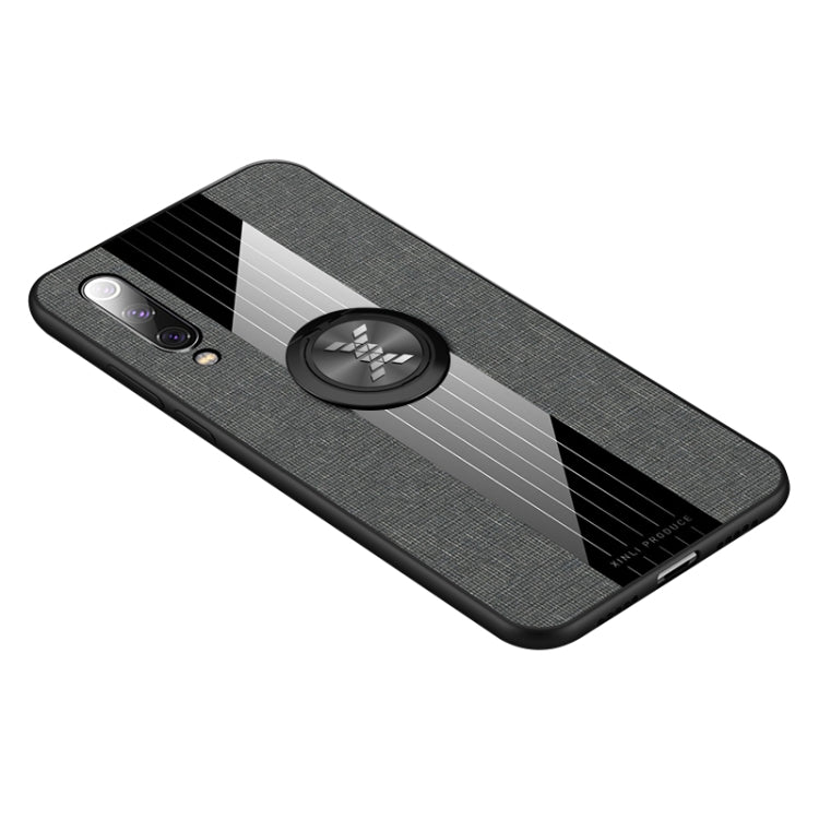 For Xiaomi Mi 9 SE XINLI Stitching Cloth Texture Shockproof TPU Protective Case with Ring Holder