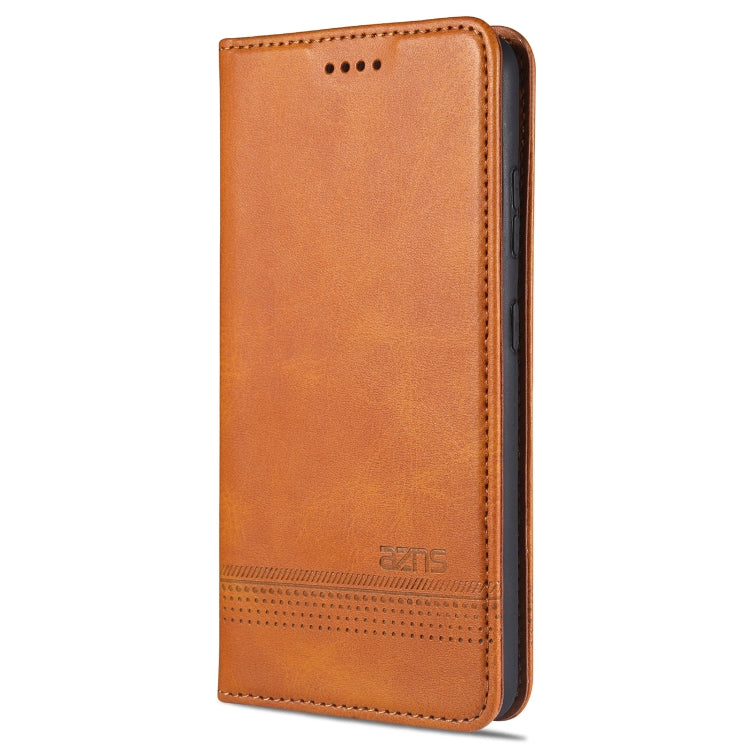 For Samsung Galaxy S21 5G AZNS Magnetic Calf Texture Horizontal Flip Leather Case with Card Slots & Holder & Wallet