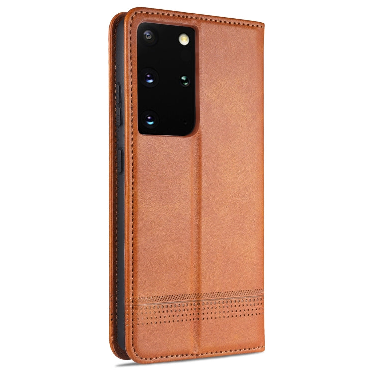 For Samsung Galaxy S21 5G AZNS Magnetic Calf Texture Horizontal Flip Leather Case with Card Slots & Holder & Wallet