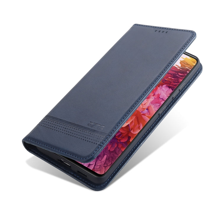 For Samsung Galaxy S21 5G AZNS Magnetic Calf Texture Horizontal Flip Leather Case with Card Slots & Holder & Wallet