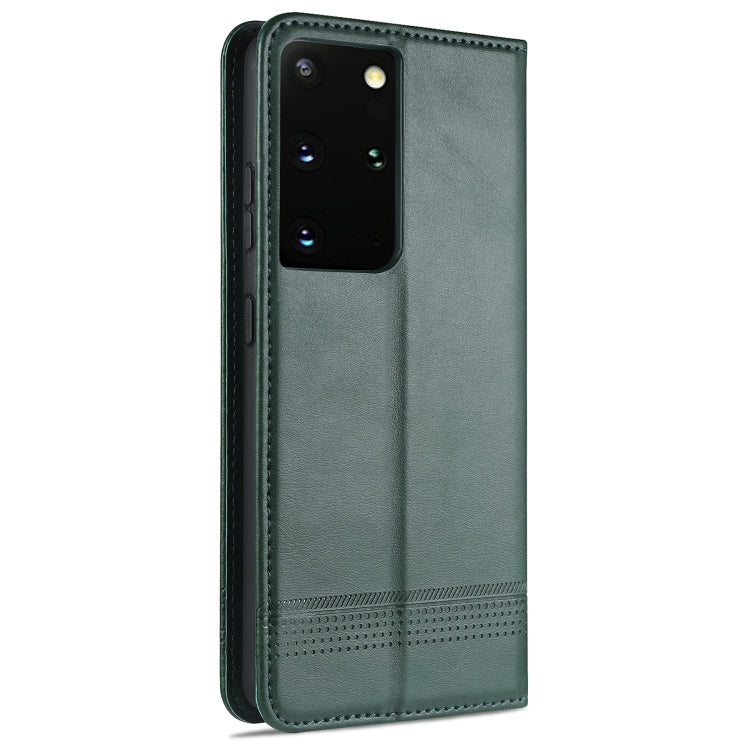 For Samsung Galaxy S21 5G AZNS Magnetic Calf Texture Horizontal Flip Leather Case with Card Slots & Holder & Wallet