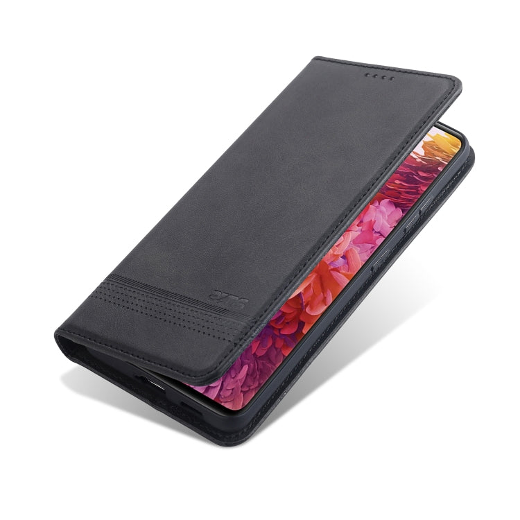 For Samsung Galaxy S21 5G AZNS Magnetic Calf Texture Horizontal Flip Leather Case with Card Slots & Holder & Wallet