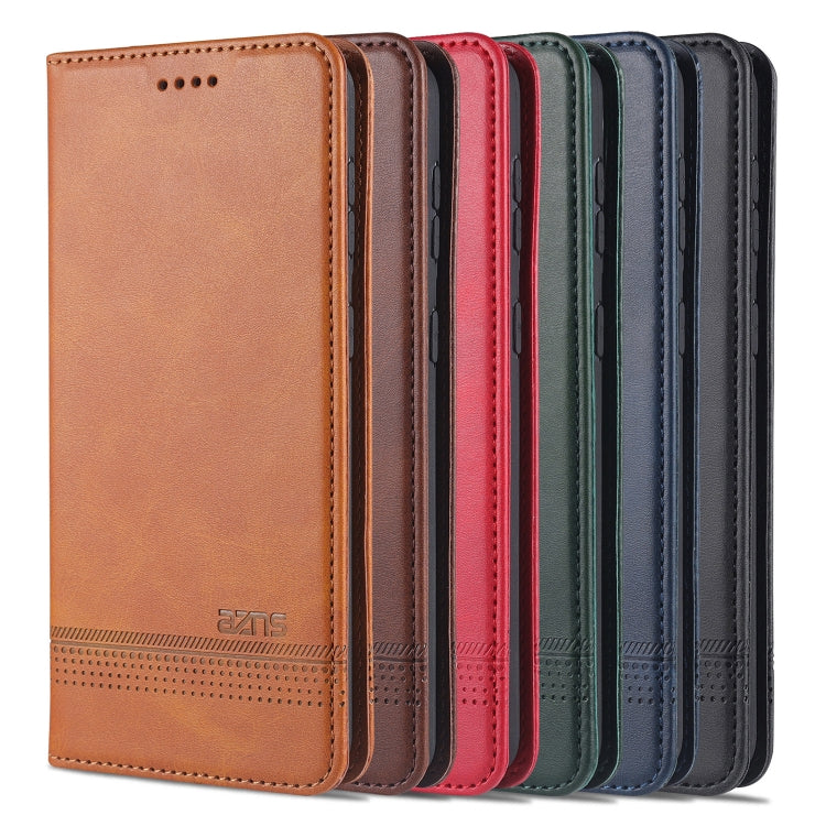 For Samsung Galaxy S21 5G AZNS Magnetic Calf Texture Horizontal Flip Leather Case with Card Slots & Holder & Wallet