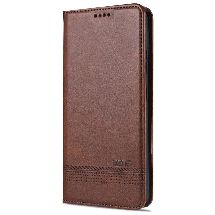 For Samsung Galaxy S21+ 5G AZNS Magnetic Calf Texture Horizontal Flip Leather Case with Card Slots & Holder & Wallet