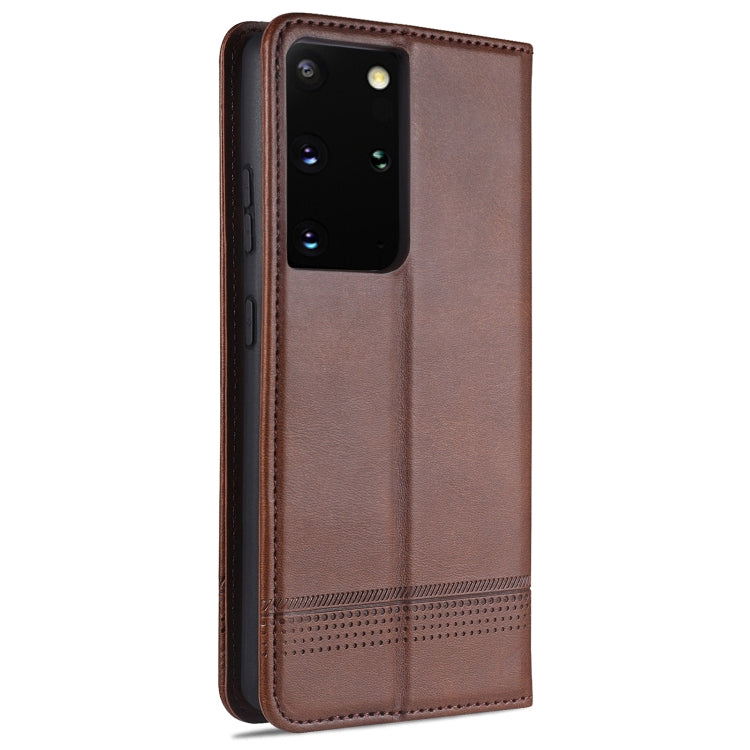 For Samsung Galaxy S21+ 5G AZNS Magnetic Calf Texture Horizontal Flip Leather Case with Card Slots & Holder & Wallet
