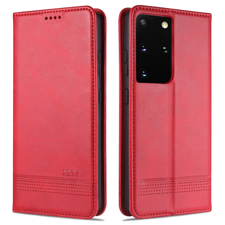 For Samsung Galaxy S21+ 5G AZNS Magnetic Calf Texture Horizontal Flip Leather Case with Card Slots & Holder & Wallet