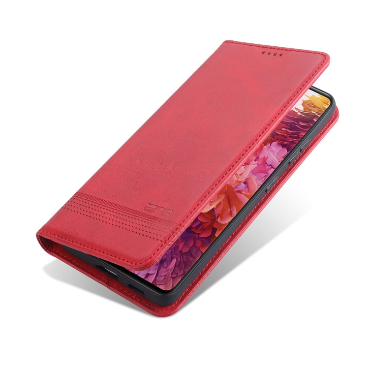 For Samsung Galaxy S21+ 5G AZNS Magnetic Calf Texture Horizontal Flip Leather Case with Card Slots & Holder & Wallet