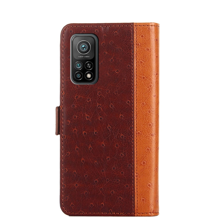 For Xiaomi Mi 10T / 10T Pro 5G Ostrich Texture PU + TPU Horizontal Flip Leather Case with Holder & Card Slots & Wallet