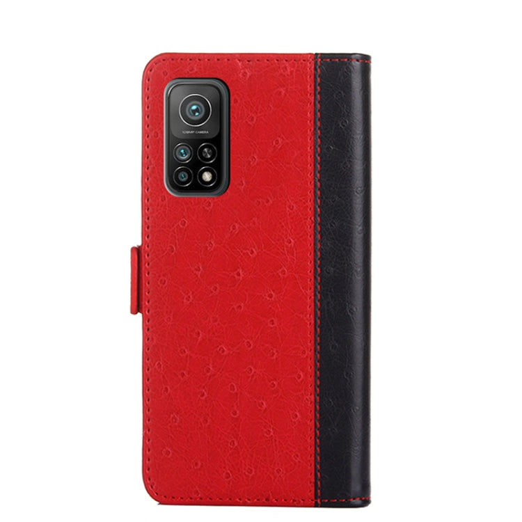 For Xiaomi Mi 10T / 10T Pro 5G Ostrich Texture PU + TPU Horizontal Flip Leather Case with Holder & Card Slots & Wallet