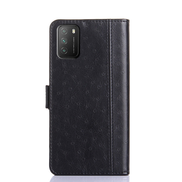 For Xiaomi Poco M3 Ostrich Texture PU + TPU Horizontal Flip Leather Case with Holder & Card Slots & Wallet