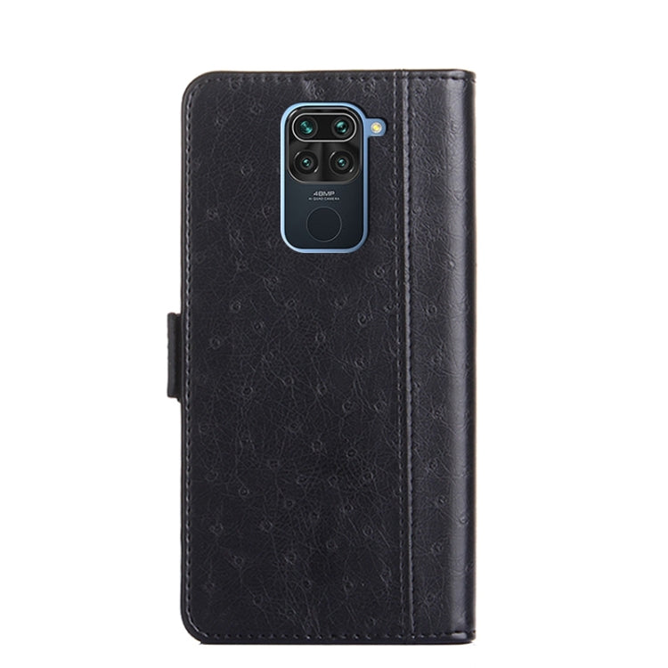 For Xiaomi Redmi Note 9 Ostrich Texture PU + TPU Horizontal Flip Leather Case with Holder & Card Slots & Wallet