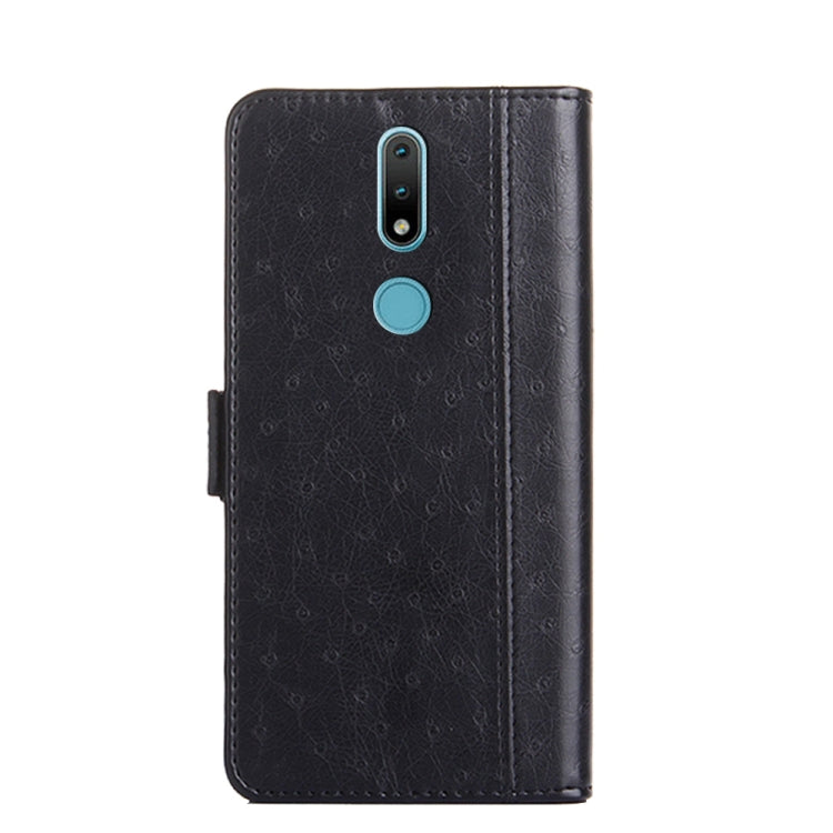 For Nokia 2.4 Ostrich Texture PU + TPU Horizontal Flip Leather Case with Holder & Card Slots & Wallet