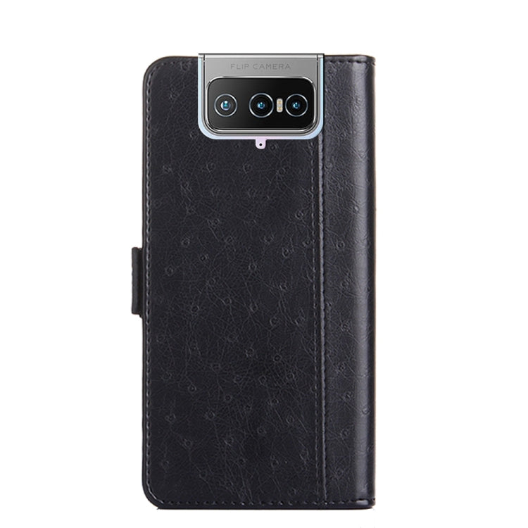 For Asus Zenfone 7 Pro ZS671KS Ostrich Texture PU + TPU Horizontal Flip Leather Case with Holder & Card Slots & Wallet