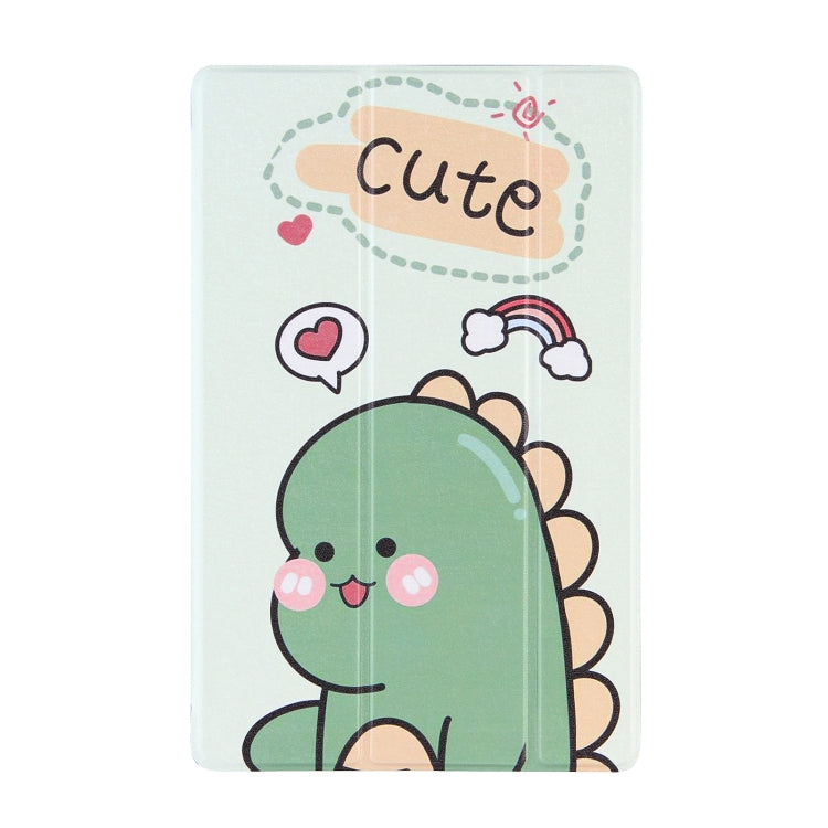 For Samsung Galaxy Tab A7 10.4 (2020) Coloured Drawing Pattern Horizontal Flip Leather Case with Three-folding Holder