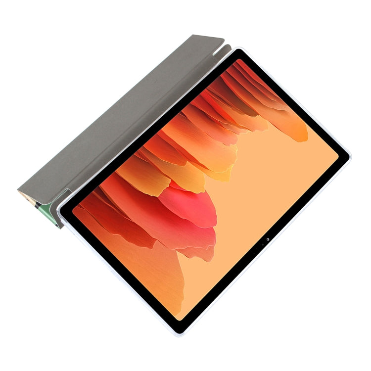 For Samsung Galaxy Tab A7 10.4 (2020) Coloured Drawing Pattern Horizontal Flip Leather Case with Three-folding Holder