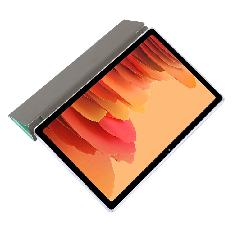 For Samsung Galaxy Tab A7 10.4 (2020) Coloured Drawing Pattern Horizontal Flip Leather Case with Three-folding Holder