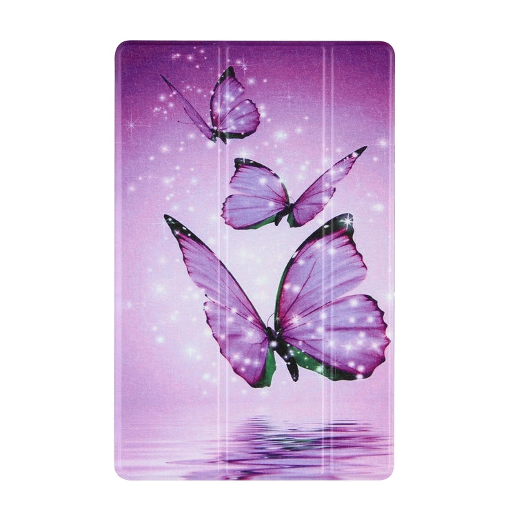For Samsung Galaxy Tab A7 10.4 (2020) Coloured Drawing Pattern Horizontal Flip Leather Case with Three-folding Holder