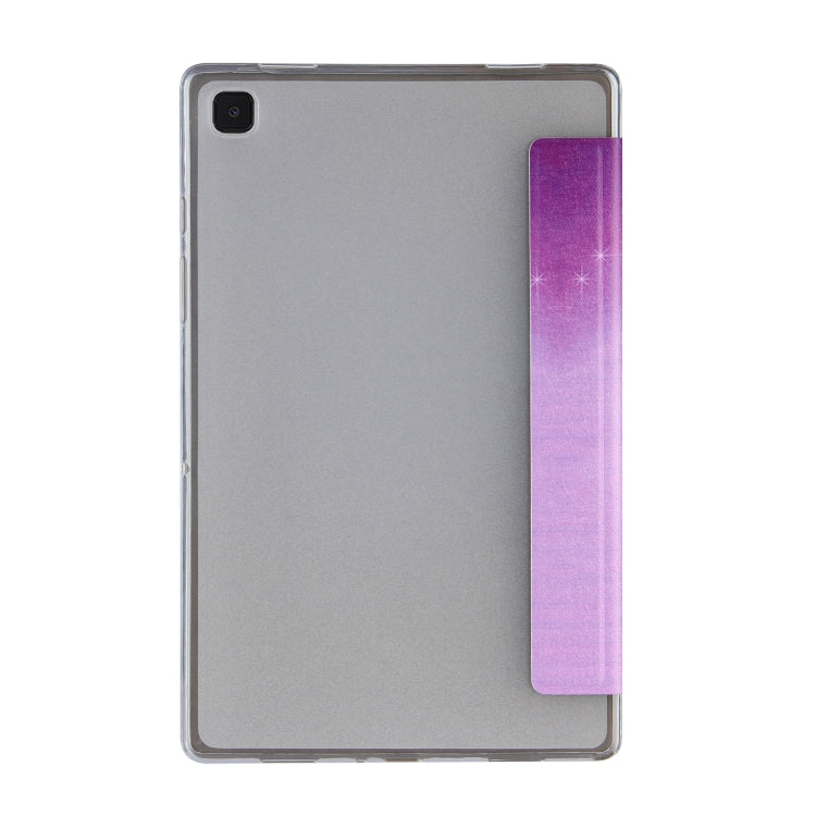 For Samsung Galaxy Tab A7 10.4 (2020) Coloured Drawing Pattern Horizontal Flip Leather Case with Three-folding Holder