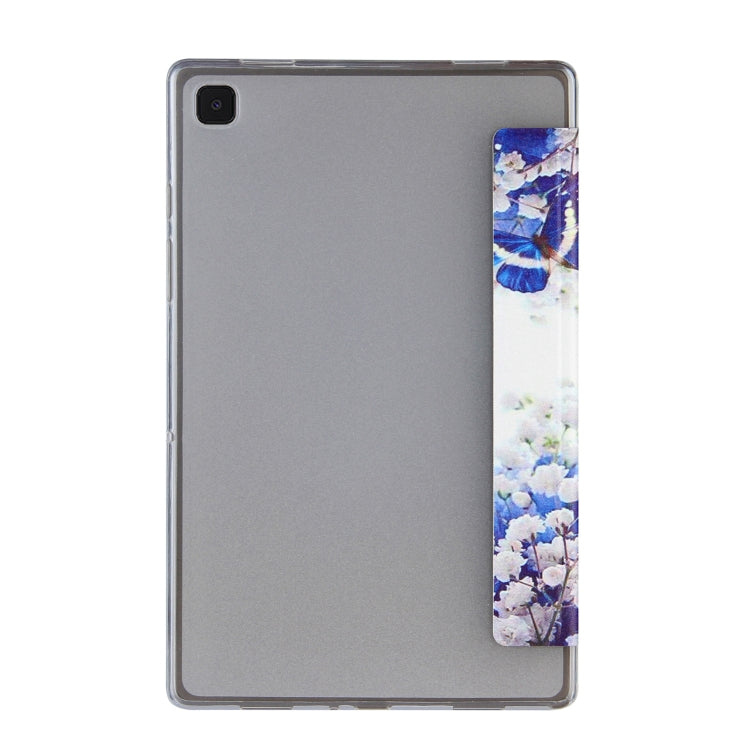 For Samsung Galaxy Tab A7 10.4 (2020) Coloured Drawing Pattern Horizontal Flip Leather Case with Three-folding Holder