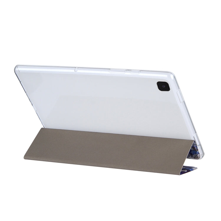 For Samsung Galaxy Tab A7 10.4 (2020) Coloured Drawing Pattern Horizontal Flip Leather Case with Three-folding Holder
