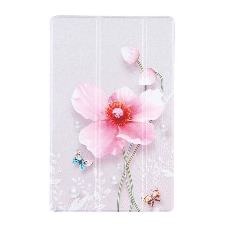 For Samsung Galaxy Tab A7 10.4 (2020) Coloured Drawing Pattern Horizontal Flip Leather Case with Three-folding Holder