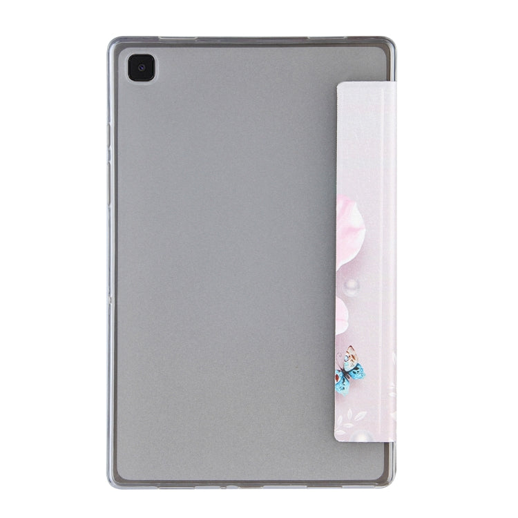 For Samsung Galaxy Tab A7 10.4 (2020) Coloured Drawing Pattern Horizontal Flip Leather Case with Three-folding Holder