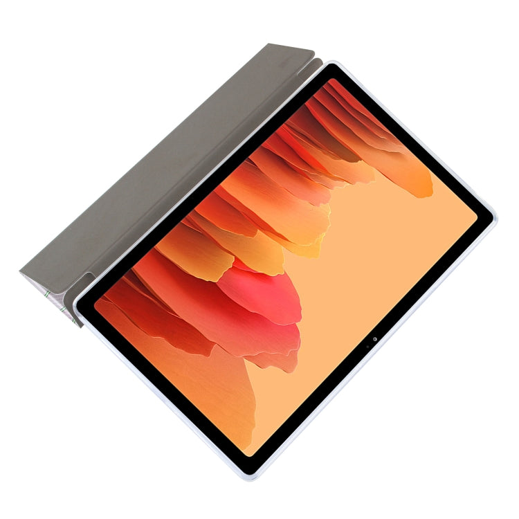 For Samsung Galaxy Tab A7 10.4 (2020) Coloured Drawing Pattern Horizontal Flip Leather Case with Three-folding Holder