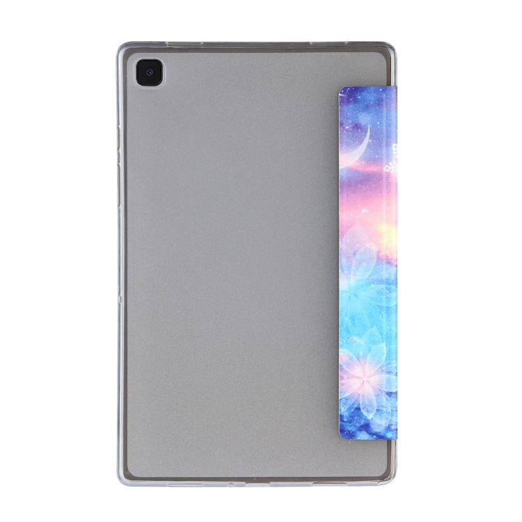 For Samsung Galaxy Tab A7 10.4 (2020) Coloured Drawing Pattern Horizontal Flip Leather Case with Three-folding Holder