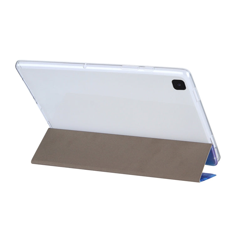 For Samsung Galaxy Tab A7 10.4 (2020) Coloured Drawing Pattern Horizontal Flip Leather Case with Three-folding Holder