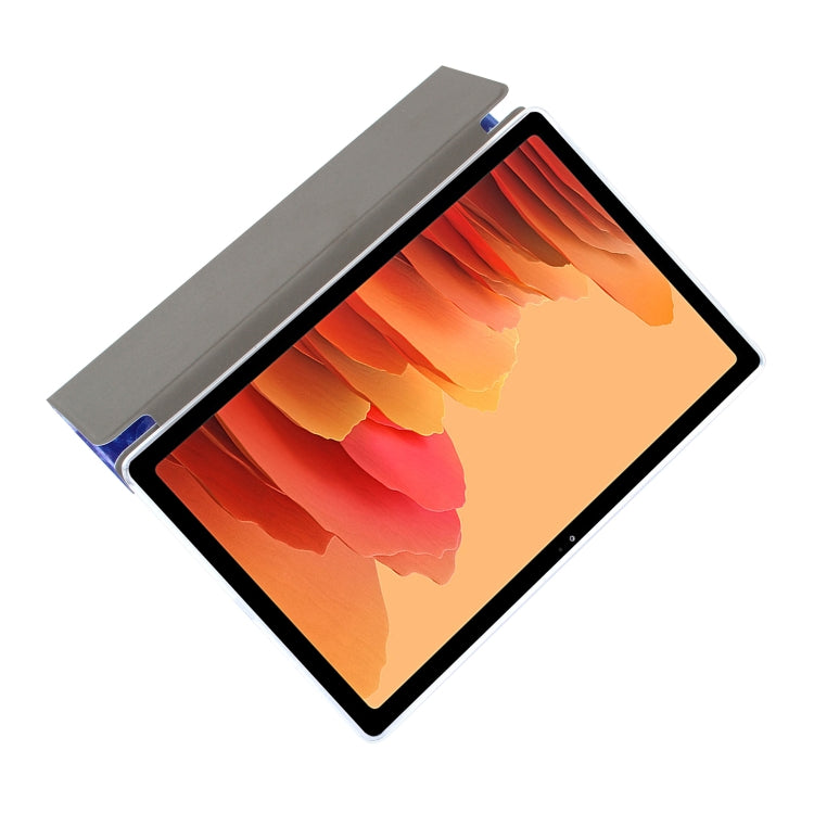 For Samsung Galaxy Tab A7 10.4 (2020) Coloured Drawing Pattern Horizontal Flip Leather Case with Three-folding Holder