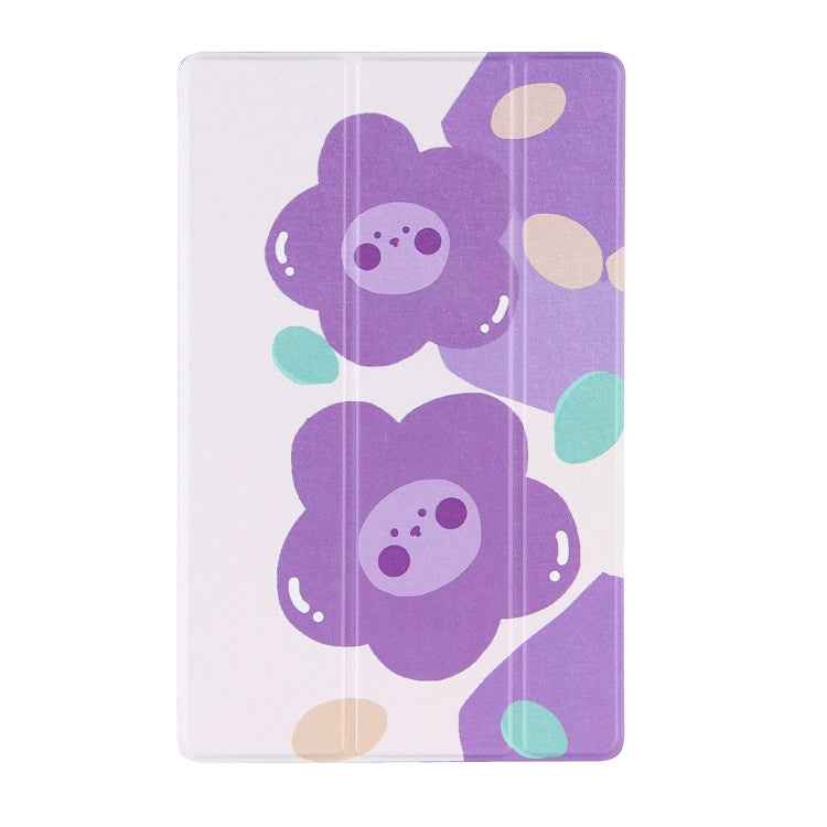 For Samsung Galaxy Tab A7 10.4 (2020) Coloured Drawing Pattern Horizontal Flip Leather Case with Three-folding Holder