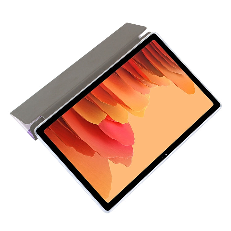 For Samsung Galaxy Tab A7 10.4 (2020) Coloured Drawing Pattern Horizontal Flip Leather Case with Three-folding Holder
