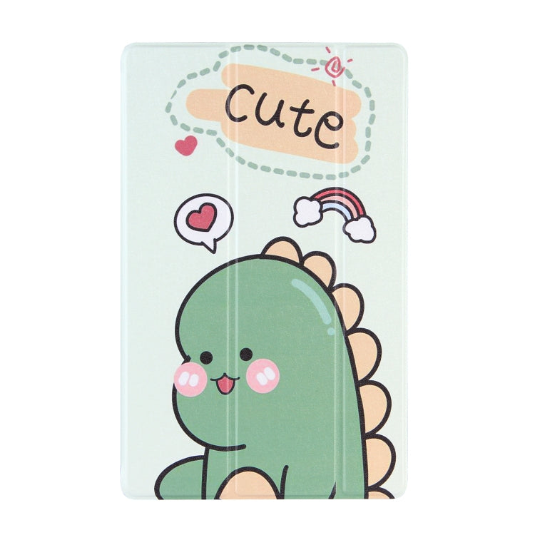 For Lenovo Tab P11 (TB-J606F) Coloured Drawing Pattern Horizontal Flip Leather Case with Three-folding Holder