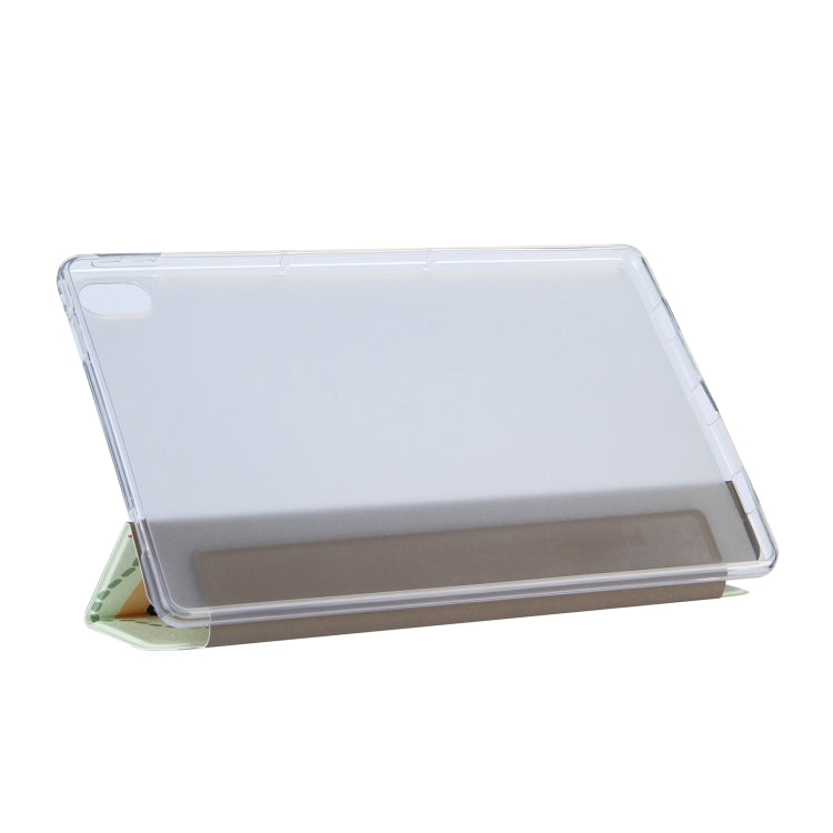 For Lenovo Tab P11 (TB-J606F) Coloured Drawing Pattern Horizontal Flip Leather Case with Three-folding Holder