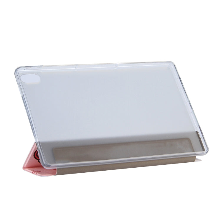 For Lenovo Tab P11 (TB-J606F) Coloured Drawing Pattern Horizontal Flip Leather Case with Three-folding Holder