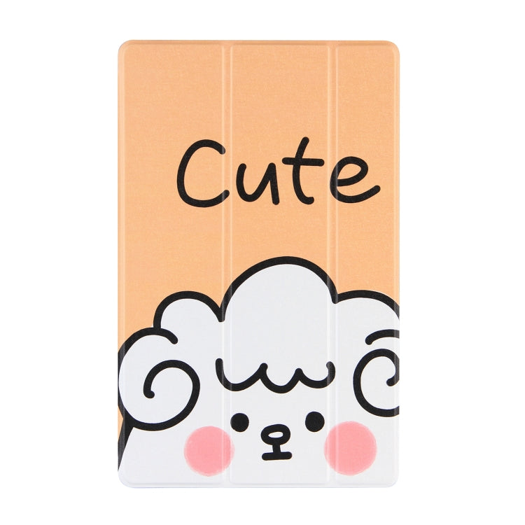 For Lenovo Tab P11 (TB-J606F) Coloured Drawing Pattern Horizontal Flip Leather Case with Three-folding Holder