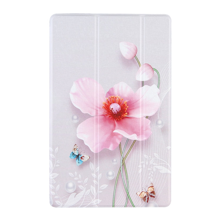 For Lenovo Tab P11 (TB-J606F) Coloured Drawing Pattern Horizontal Flip Leather Case with Three-folding Holder