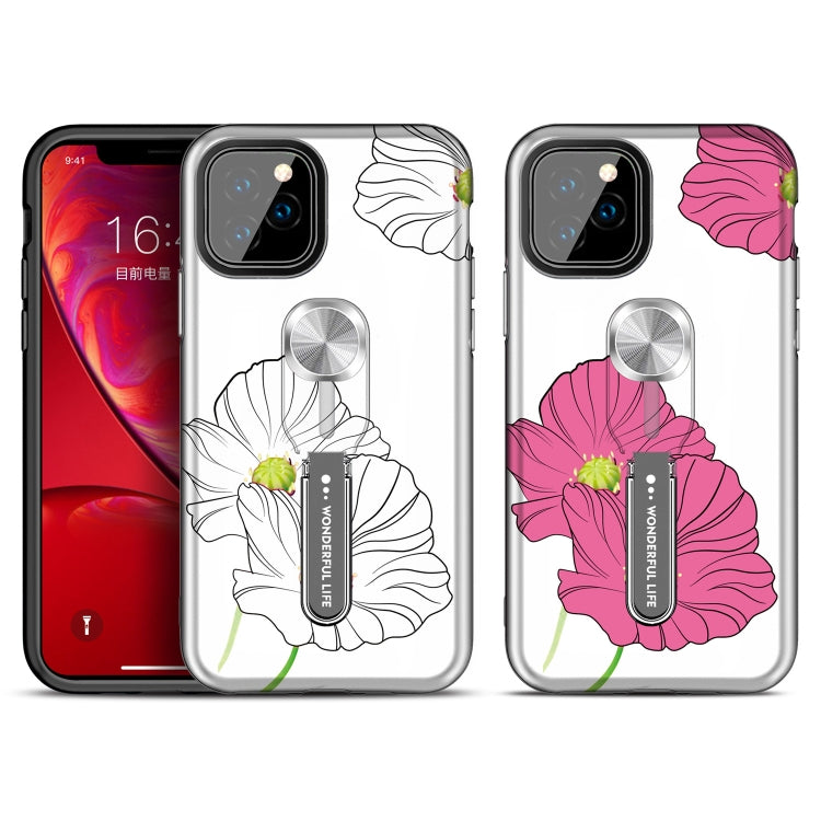 For iPhone 11 Pro Redden Series UV light Color Changing Protective Case with Ring Bracket