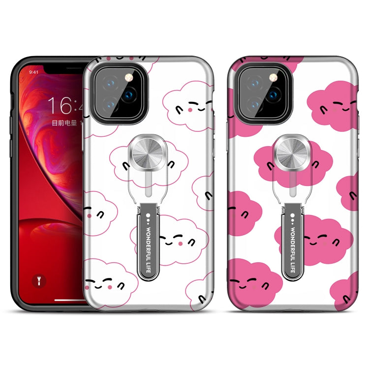 For iPhone 11 Pro Redden Series UV light Color Changing Protective Case with Ring Bracket