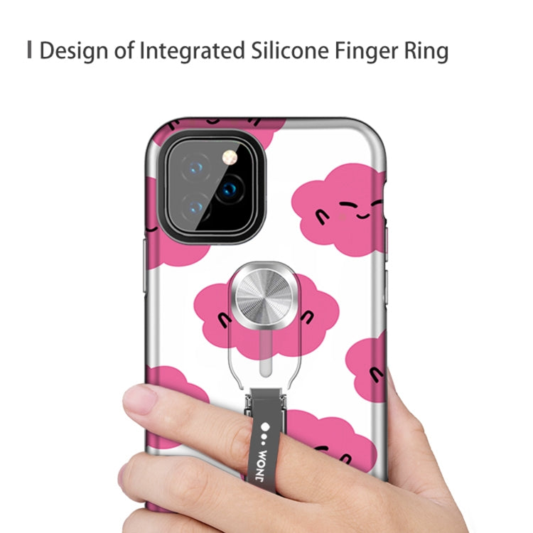 For iPhone 11 Pro Redden Series UV light Color Changing Protective Case with Ring Bracket