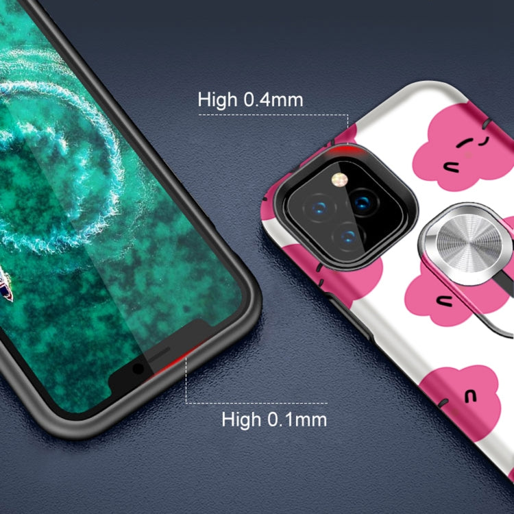 For iPhone 11 Pro Redden Series UV light Color Changing Protective Case with Ring Bracket
