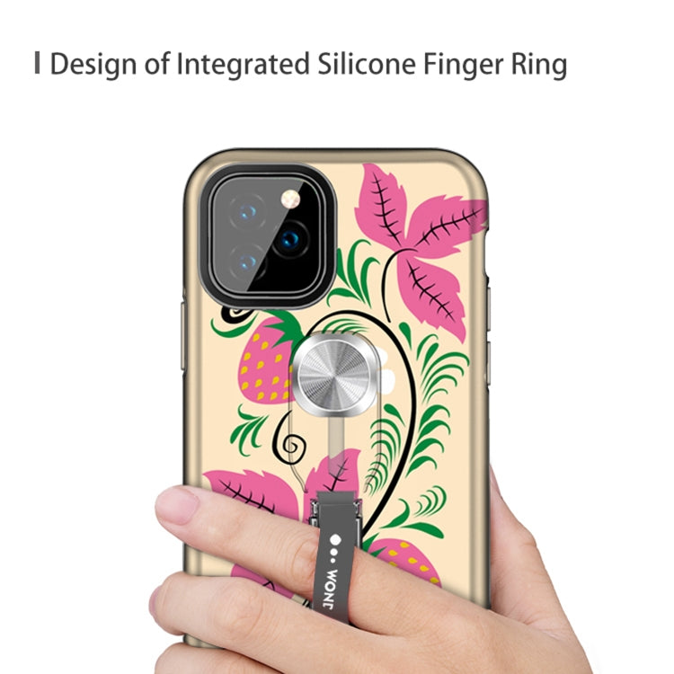 For iPhone 11 Redden Series UV light Color Changing Protective Case with Ring Bracket