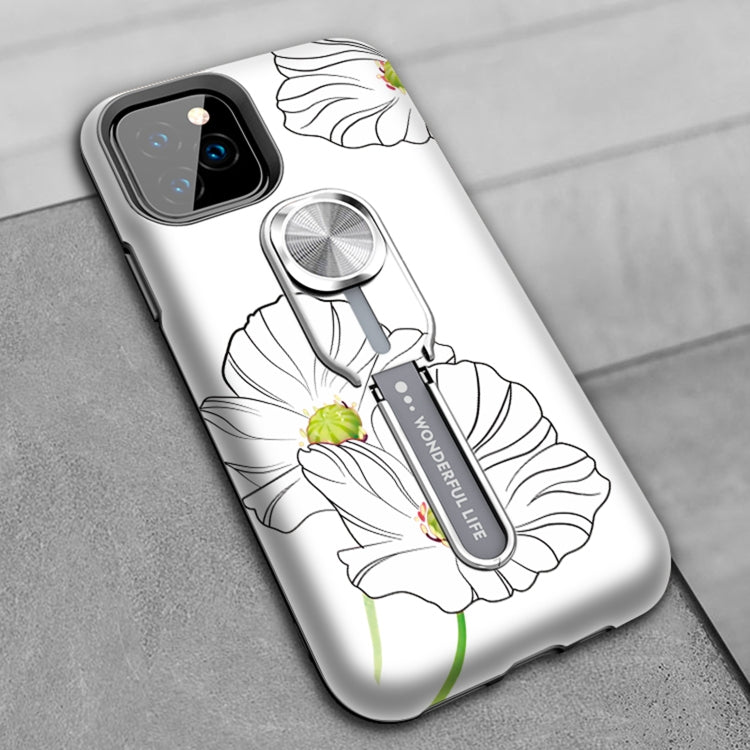 For iPhone 11 Pro Max Redden Series UV light Color Changing Protective Case with Ring Bracket