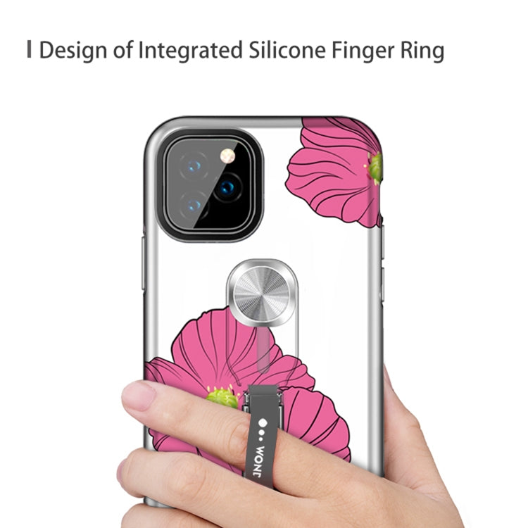 For iPhone 11 Pro Max Redden Series UV light Color Changing Protective Case with Ring Bracket