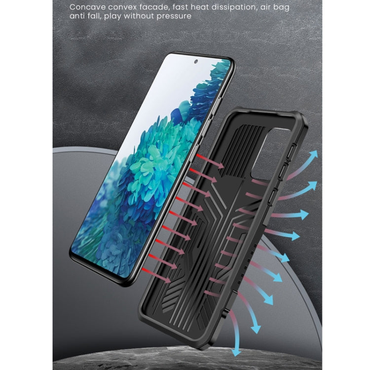 For Samsung Galaxy A51 / Galaxy A31 Vanguard Warrior All Inclusive Double-color Shockproof TPU + PC Protective Case with Holder