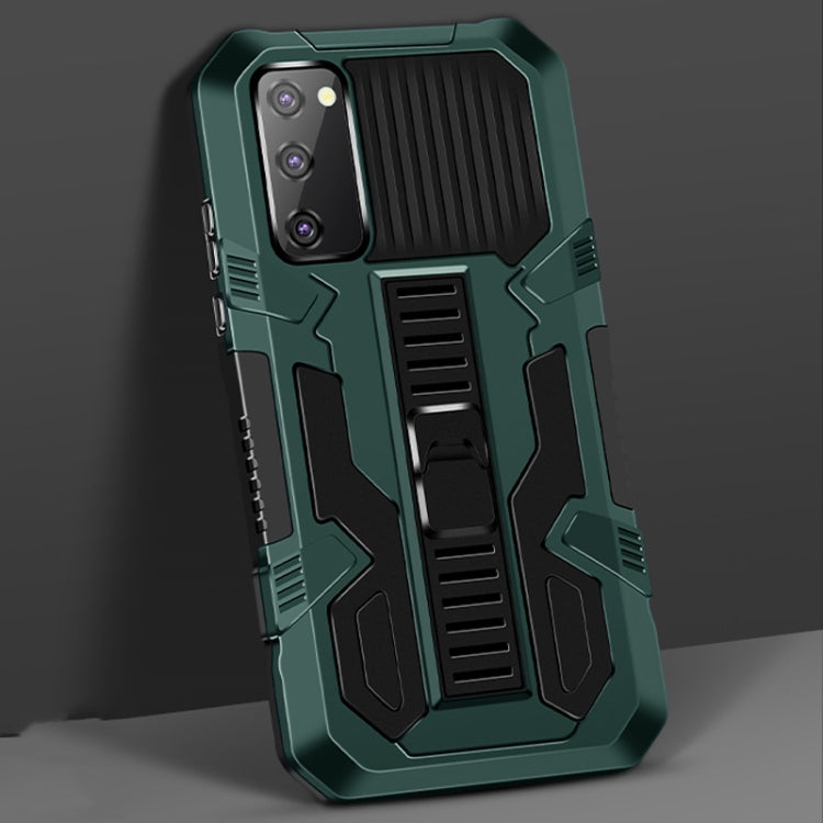 For Samsung Galaxy A51 / Galaxy A31 Vanguard Warrior All Inclusive Double-color Shockproof TPU + PC Protective Case with Holder