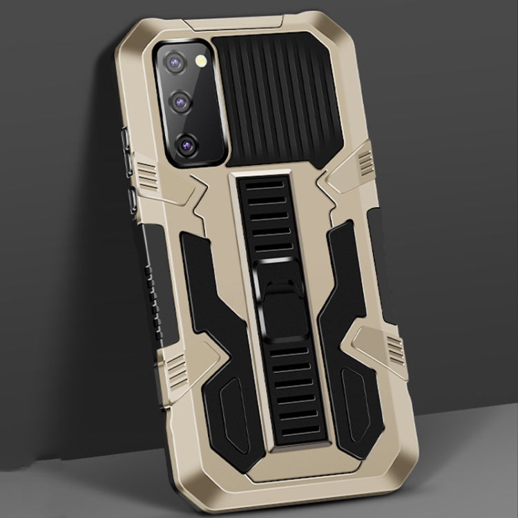 For Samsung Galaxy A51 / Galaxy A31 Vanguard Warrior All Inclusive Double-color Shockproof TPU + PC Protective Case with Holder